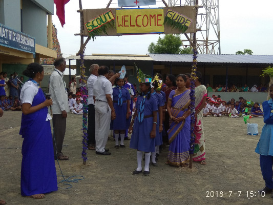 CUB, BUL BUL, JRC(Primary) going up Ceremony and SCOUT, GUIDE, JRC (Higher) welcoming function is celebrated in our school.