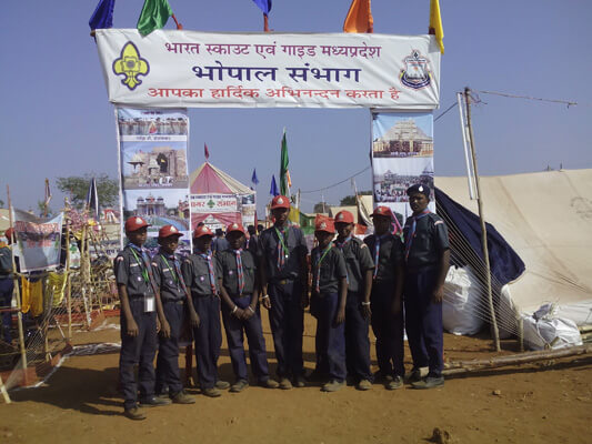 17th National Jamboree at Mysuru, Karnataka - Tamil Nadu Entrance formation by Thiruvarur district scouts.