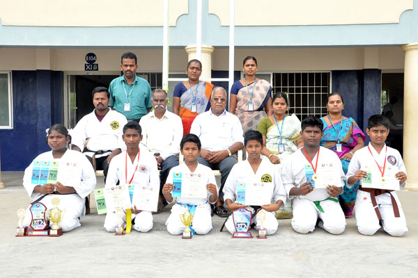 Students of Sairam Matric School participated in Karate Championship conducted by Shihan. A. Muthukumaran on 19th March 2017.