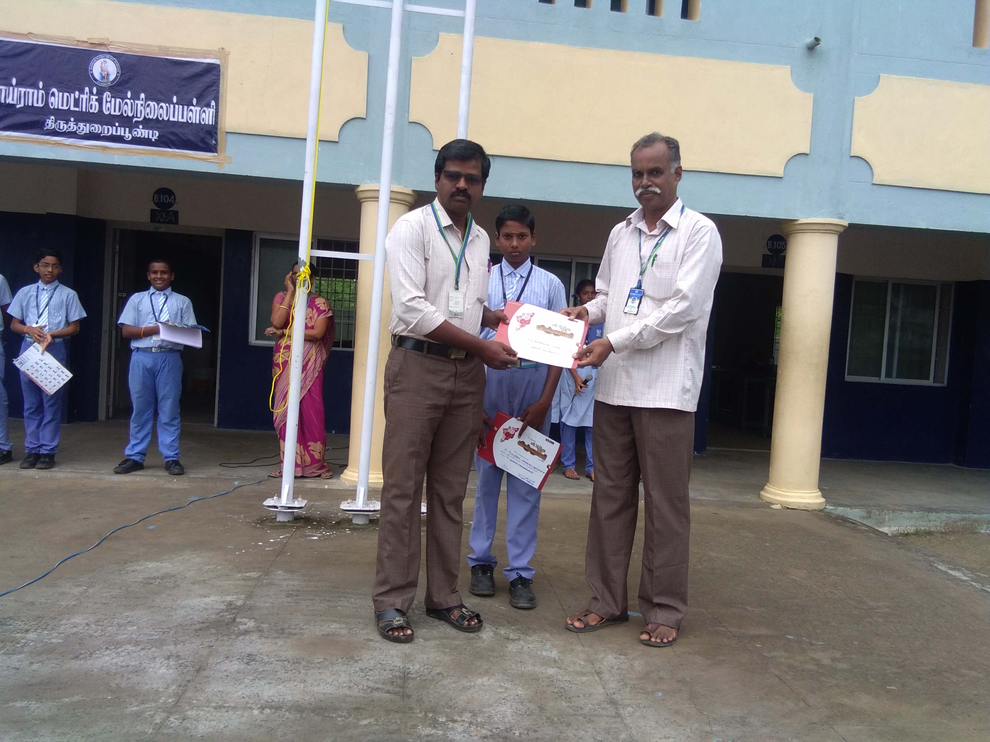 Our school student S.V. Prem, VIII Std. Participated in State Level Science Exhibition conducted by Puthiyathalaimurai TV.