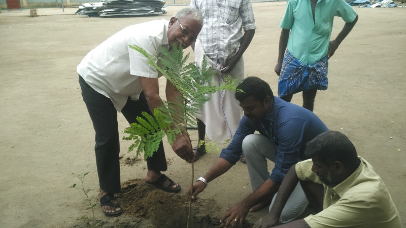 New saplings planted in our school campus by Mr.N.Somasundaram, Management Representative and Mr.S.Gajendiran, Principal on 31.12.2018.