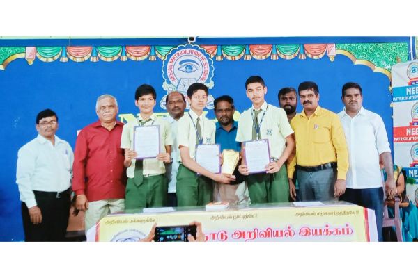 Our school's following students won first place in Jantar Mantar science quiz contest conducted by TAMILNADU SCIENCE FORUM (TNSF) and also selected for State Level DT 28.11.2022