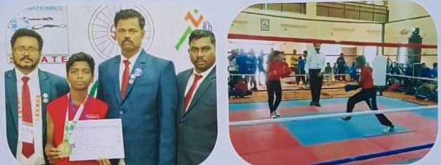 SRMHSS-TTP-Our School Student S.Ashwanth,IX-B 5th National Savate(French Boxing) Championship 2022 -WON GOLD MEDAL