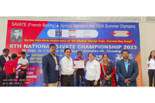 SRMHSS-TTP-Our School Student D.Kavinandhan, IV-C WON GOLD MEDAL in 6th National Savate(French Boxing) Championship 2023 held at Chandigarh on 2nd October 2023 DT. 04.10.2023