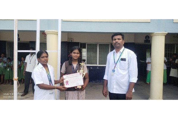 In open state karate Championship -2023 conducted by Thamizhan Martial Arts Association on 3rd of December 2023, our student S.Sameetha won silver medal in Kata